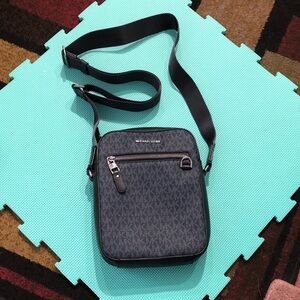 Michael Kors Navy and Black Messenger Bag